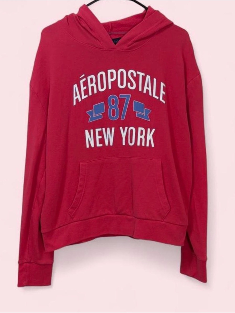 Aeropostale Hot Pink '87 New York Hoodie Sweatshirt